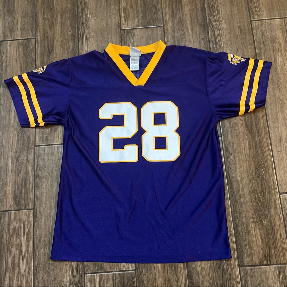 MINNESOTA VIKINGS NFL PLAYERS JERSEY #28 ADRIAN PETERSON Vintage Sz XL Youth